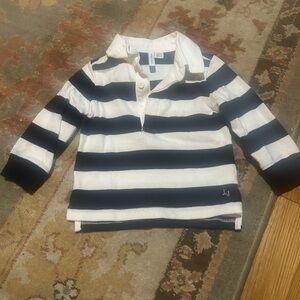 Janie and Jack Blue and White Striped Polo